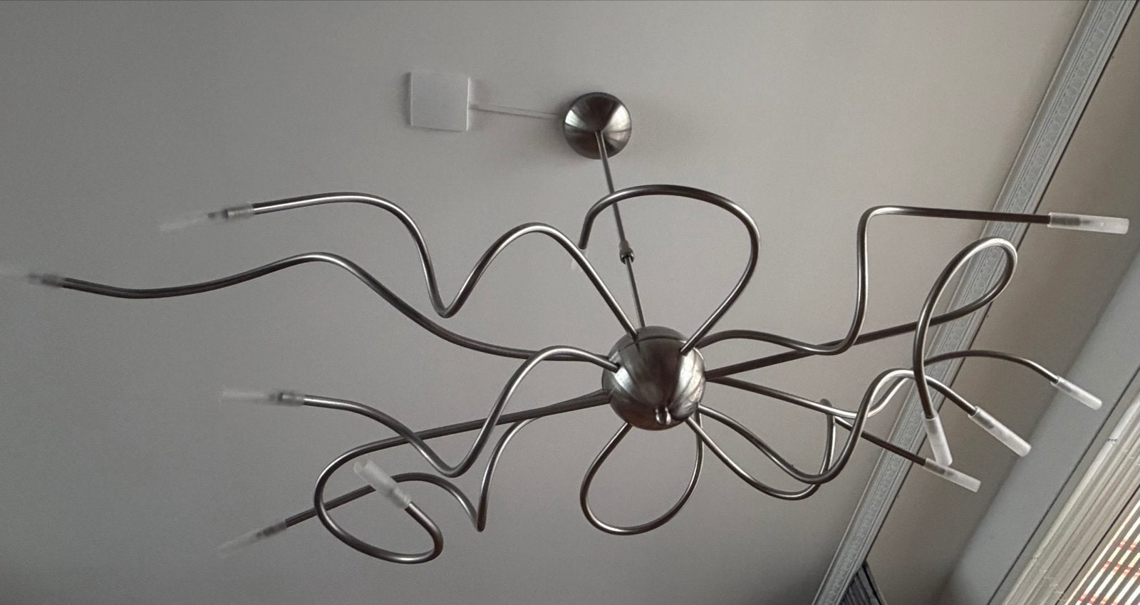 Steinhauer Tarda Design Hanglamp - Geborsteld Staal, Ophalen of Verzenden, Gebruikt, Metaal, Overige fittingen