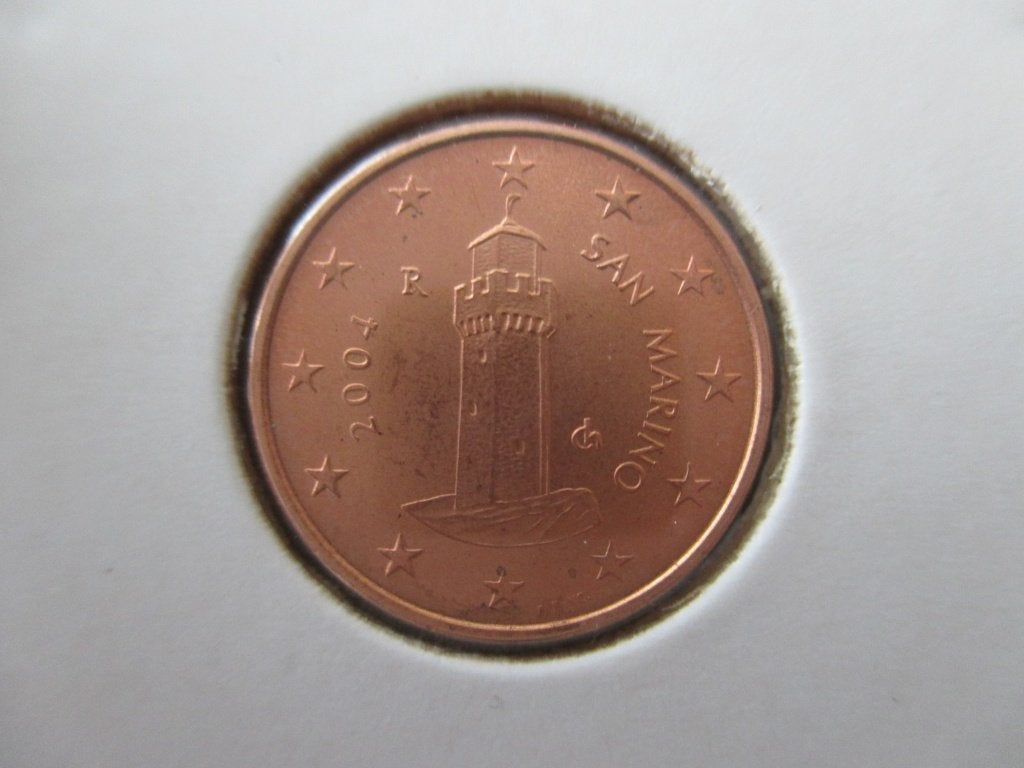 San Marino 1 cent 2004 unc, Postzegels en Munten, Munten | Europa | Euromunten, Ophalen of Verzenden, San Marino, 1 cent, Losse munt