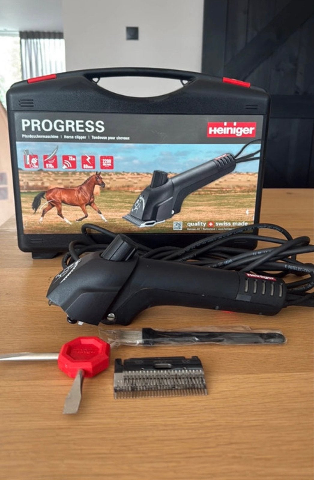 Heiniger progress paardenscheermachine, Ophalen, Gebruikt