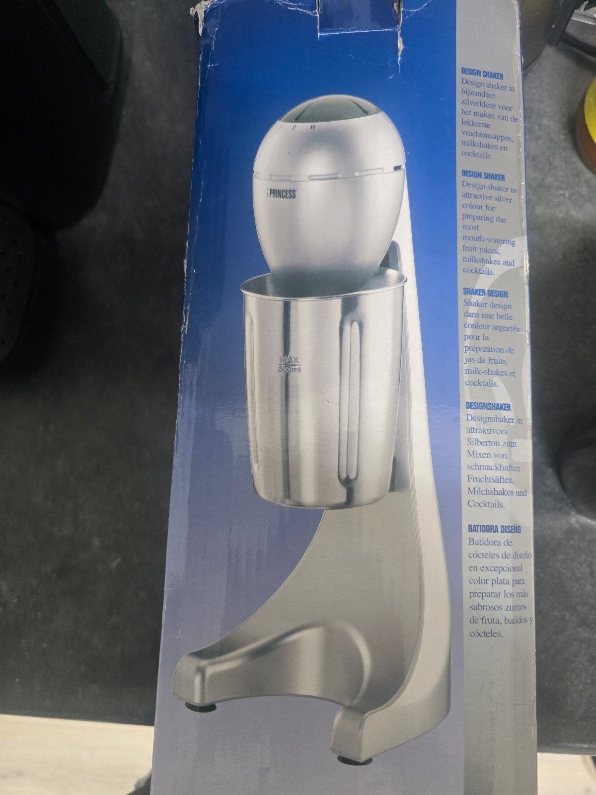 Princess Milkshaker - Zilverkleurige Milkshake Maker, Witgoed en Apparatuur, Minder dan 1 liter, Ophalen of Verzenden, Gebruikt