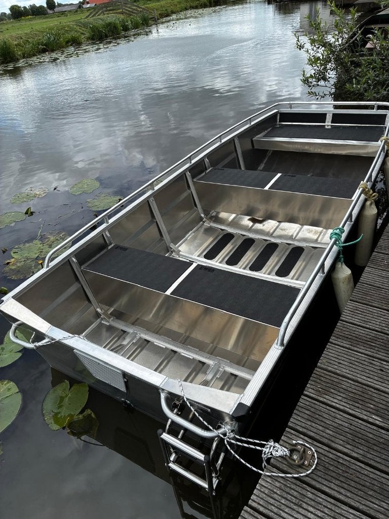 aluminium boot, Watersport en Boten, Vis- en Consoleboten, Nieuw, Elektrisch, Aluminium, Ophalen