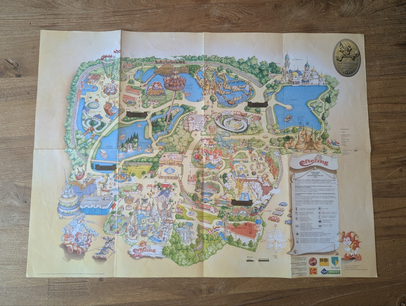 Efteling Parkplattegrond (1999), Ophalen of Verzenden, Zo goed als nieuw, Overige typen
