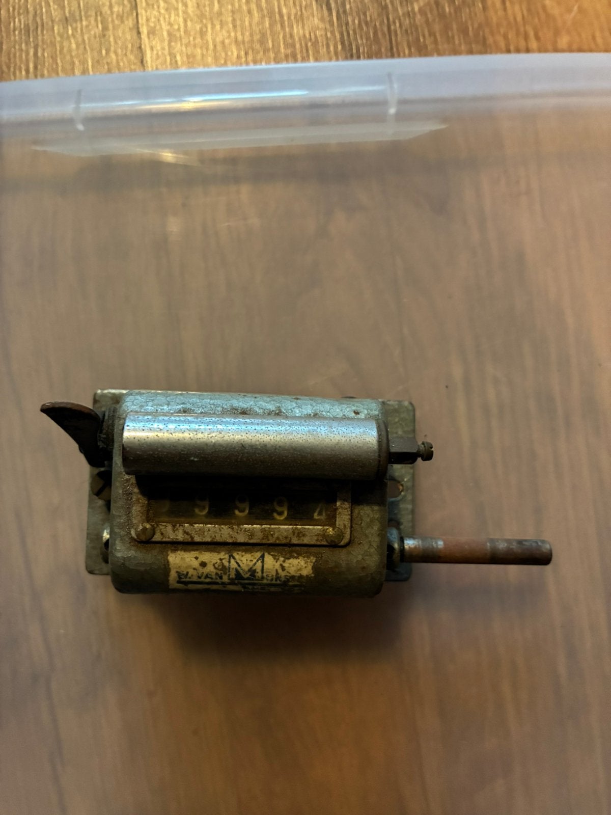 Vintage mechanische teller - Industriële decoratie, Antiek en Kunst, Antiek | Gereedschap en Instrumenten, Ophalen of Verzenden