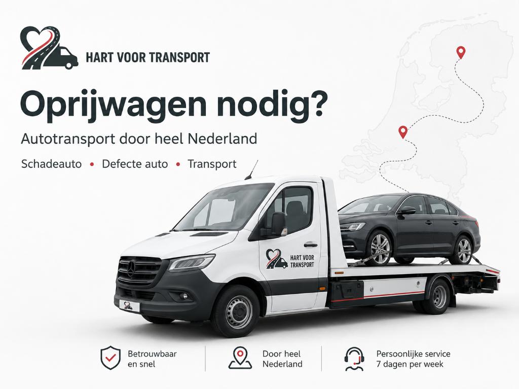 Oprijwagen nodig? Autotransport door heel Nederland, Overige uren, Overige niveaus, Vanaf 10 jaar, Overige vormen