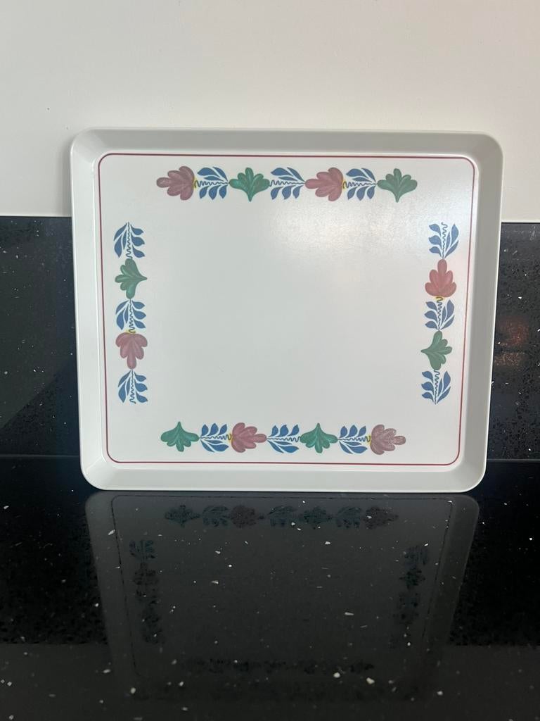 Boerenbont dienblad melamine, Huis en Inrichting, Ophalen of Verzenden, Zo goed als nieuw, Rechthoekig, Kunststof