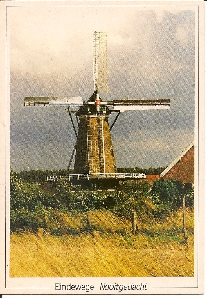 Ansichtkaart Molen "Nooit Gedacht" Eindewege (Goes), Ophalen of Verzenden, 1980 tot heden, Ongelopen, Zeeland