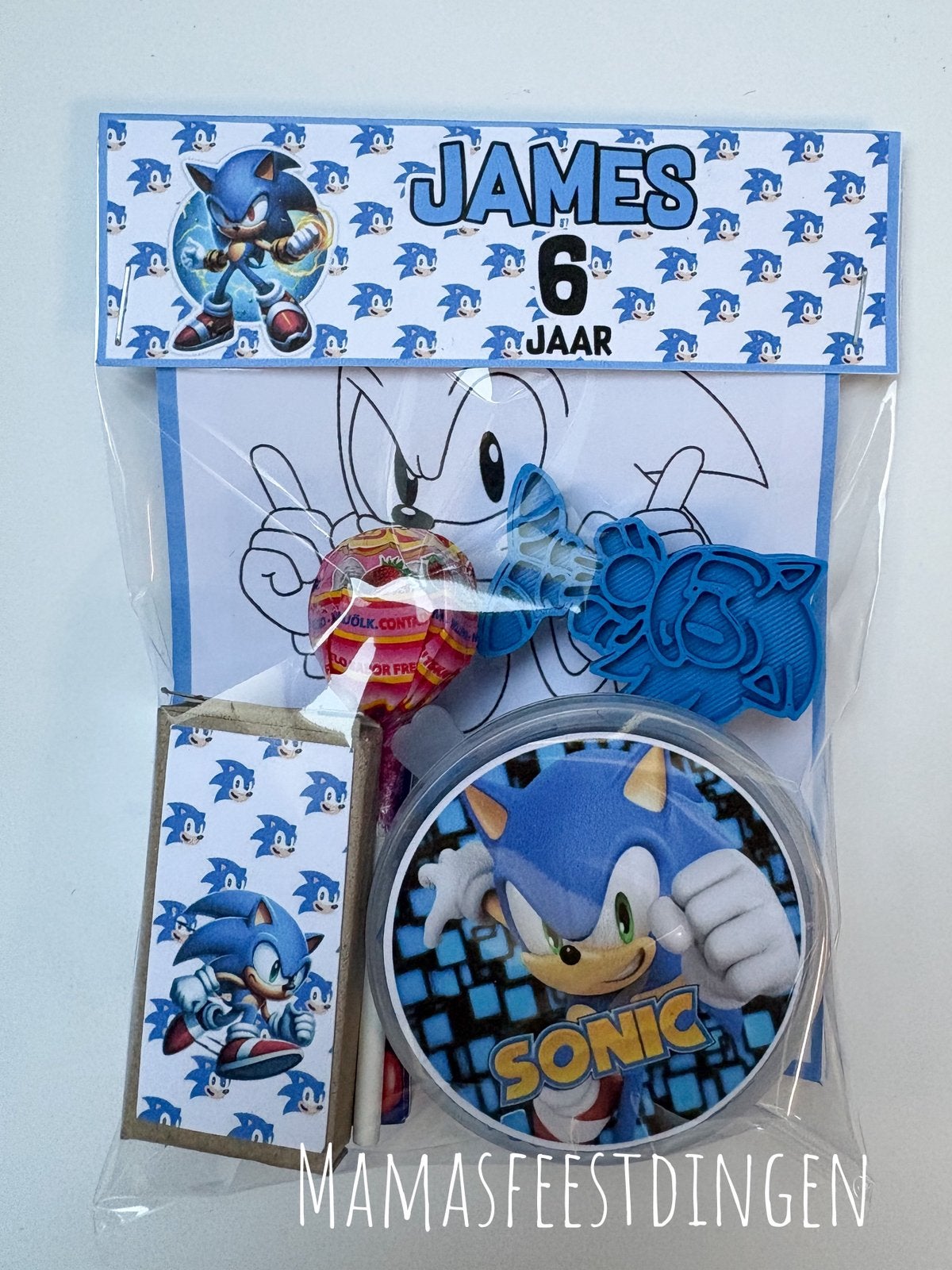 Traktatie knutselkit SONIC, Hobby en Vrije tijd, Feestartikelen, Ophalen of Verzenden, Nieuw, Feestartikel, Verjaardag