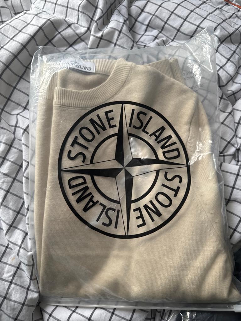 Stone Island Crème Trui - Nieuw met labels, Ophalen of Verzenden, Nieuw, Maat 48/50 (M), Overige kleuren