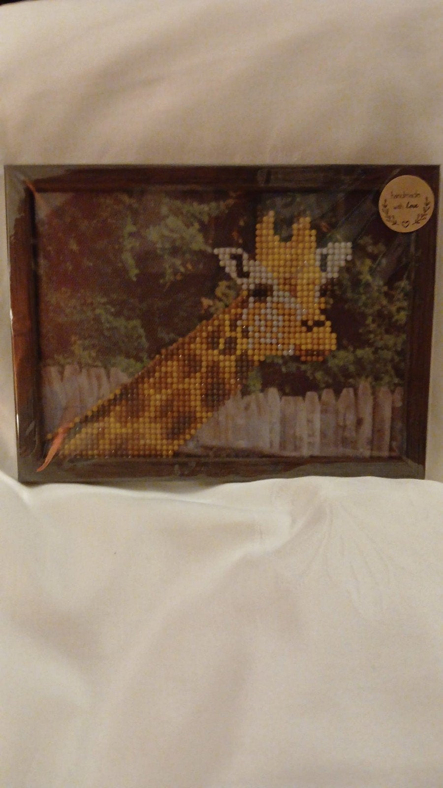 Diamond Painting Giraffe - Handgemaakt Kunstwerk 13x18 cm, Schilderij, Meerkleurig, Nieuw, Ophalen of Verzenden