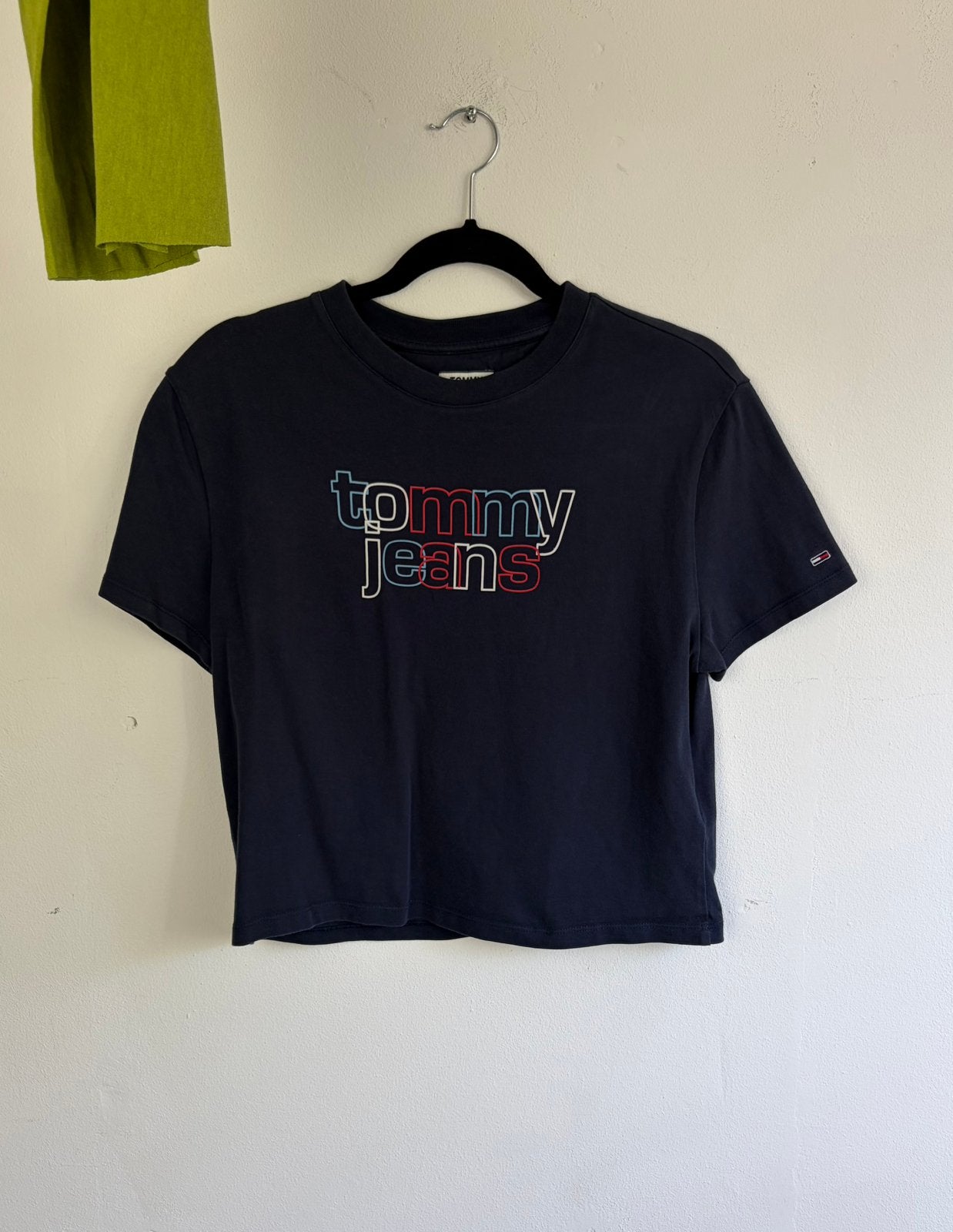 Tommy Hilfiger crop top, Kleding | Dames, Tops, Blauw, Ophalen of Verzenden, Zo goed als nieuw, Korte mouw