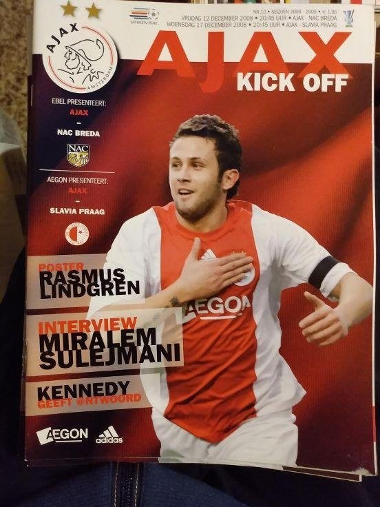 Programmaboekje Ajax-NAC en Ajax-Slavia Praag, Ophalen of Verzenden, Nieuw, Ajax, Boek of Tijdschrift