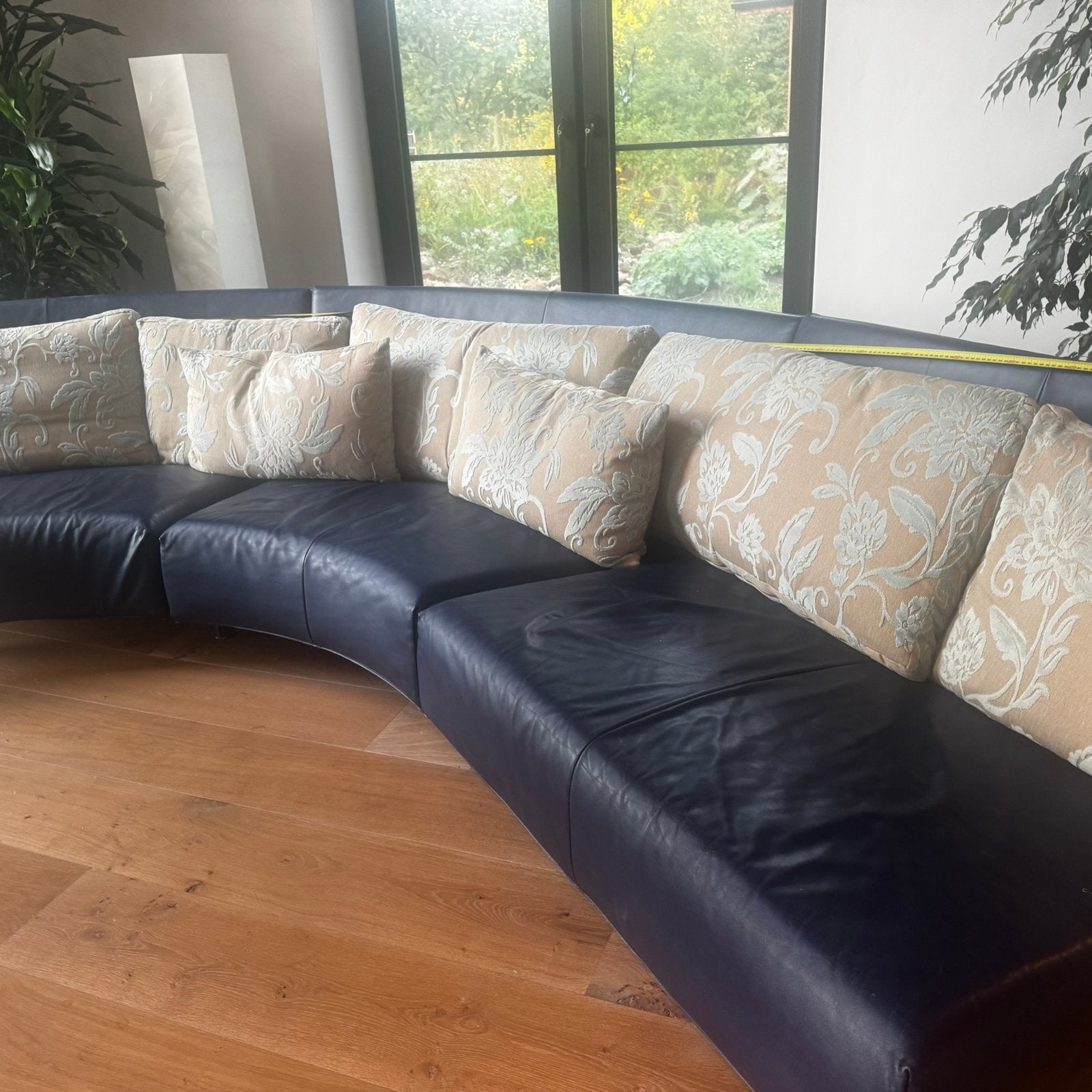 Montis Baku Designbank 3 delig, met Laura Ashley kussens., Ophalen, Gebruikt, Leer, Modern Design