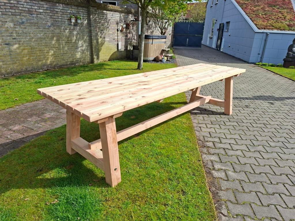 Douglas houten tuintafel tot 3-4 meter A-poot, Tuin en Terras, Tuintafels, Ophalen of Verzenden, Nieuw, Rechthoekig, Hout