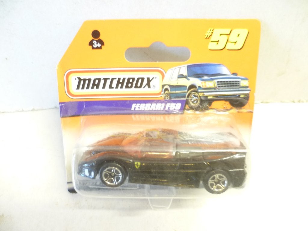 Matchbox 1997 nr 59 Ferrari F50 zwart nieuw in blister auto, Ophalen of Verzenden, Nieuw, Auto