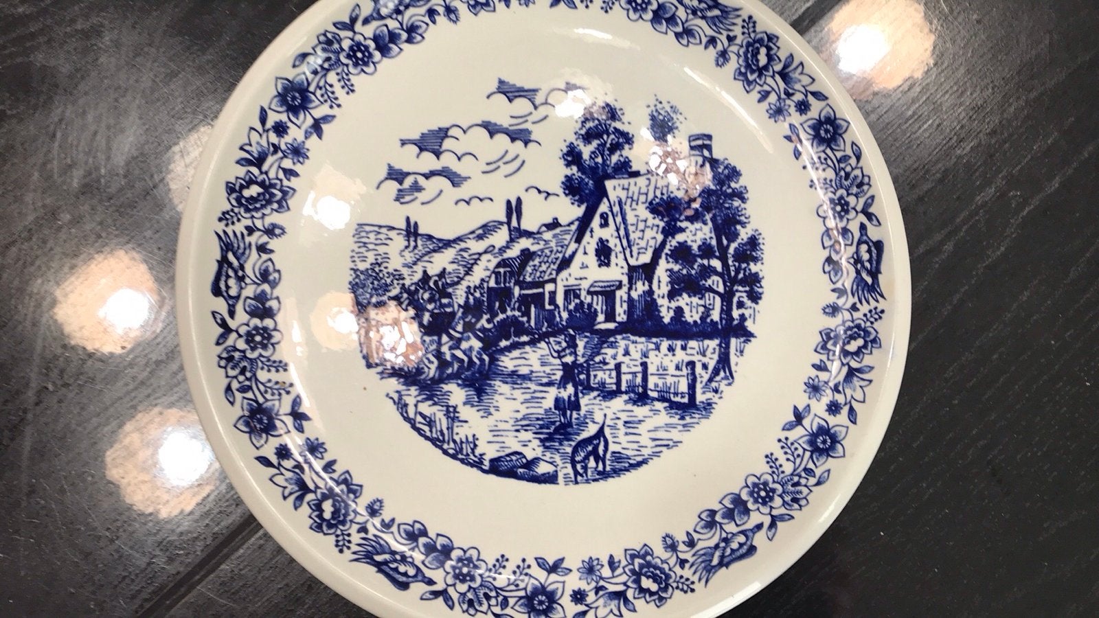 Boch Frères La Louvière Delfts Blauw Bord, Ophalen of Verzenden