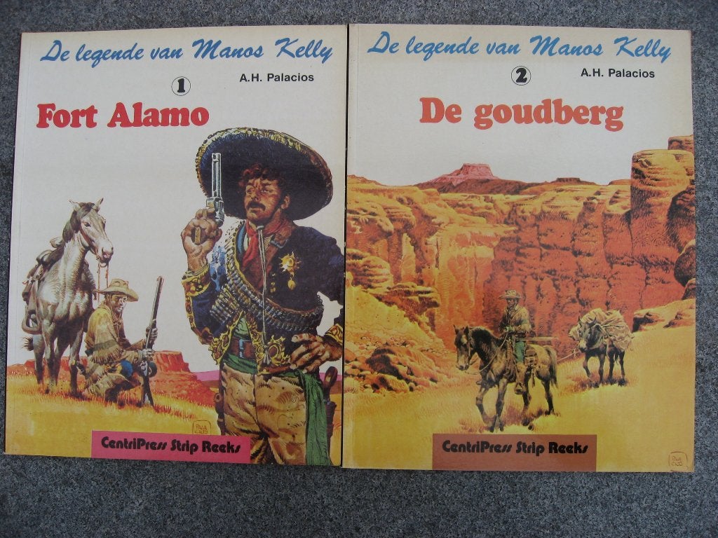 De legende van Manos Kelly. 2 Delen. Western., Meerdere stripboeken, Ophalen of Verzenden, Gelezen