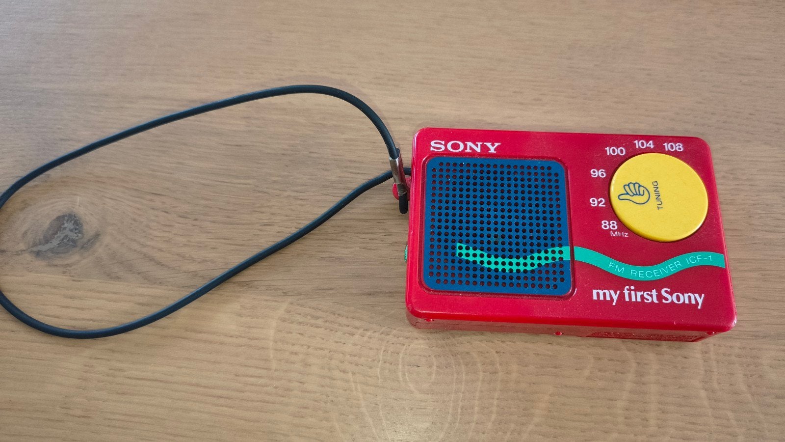 Sony ICF-1 "My First Sony" radio - Werkend, Ophalen of Verzenden, Gebruikt, Radio