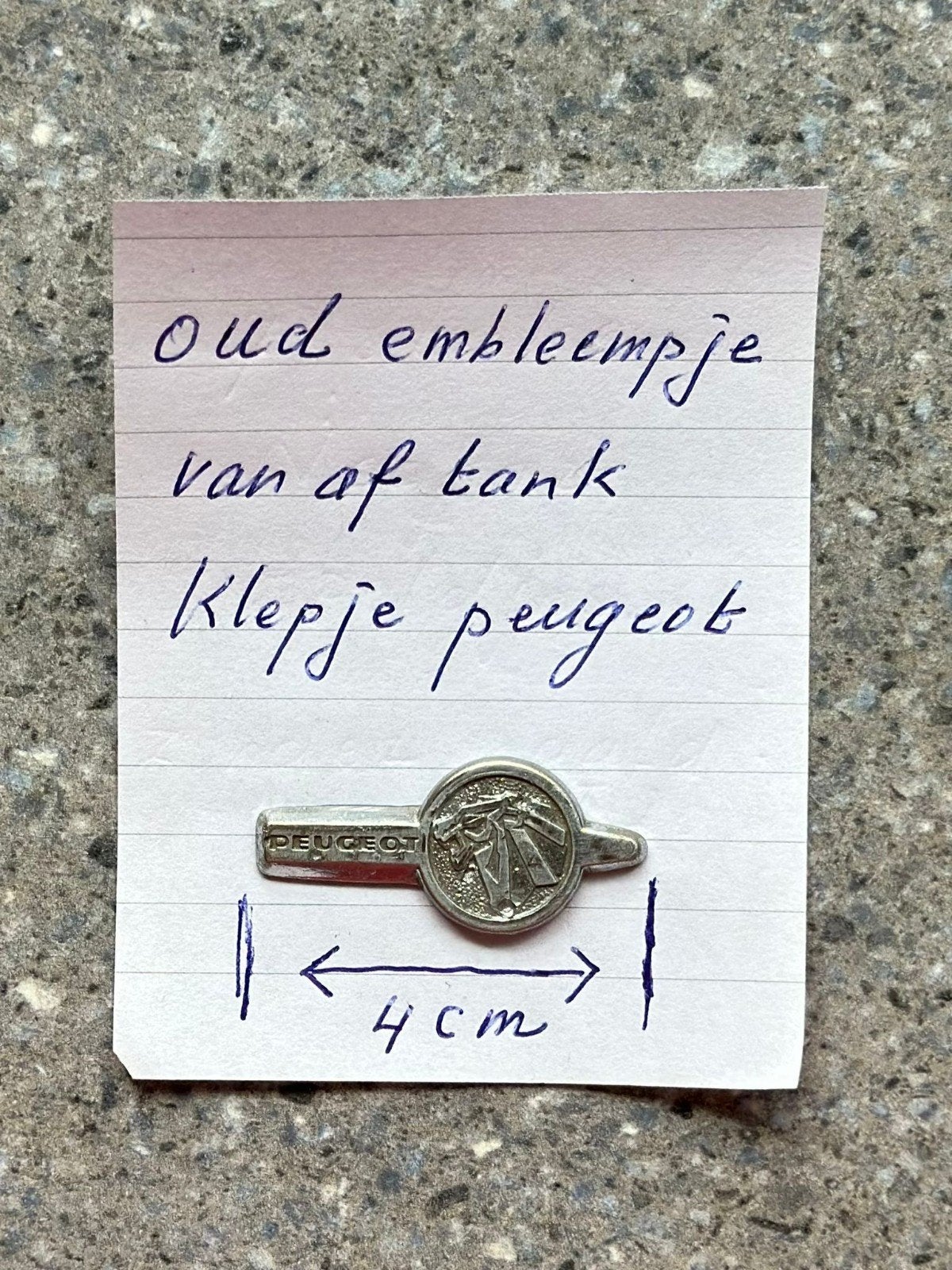 Oud Peugeot embleem, Ophalen of Verzenden, Gebruikt, Merk