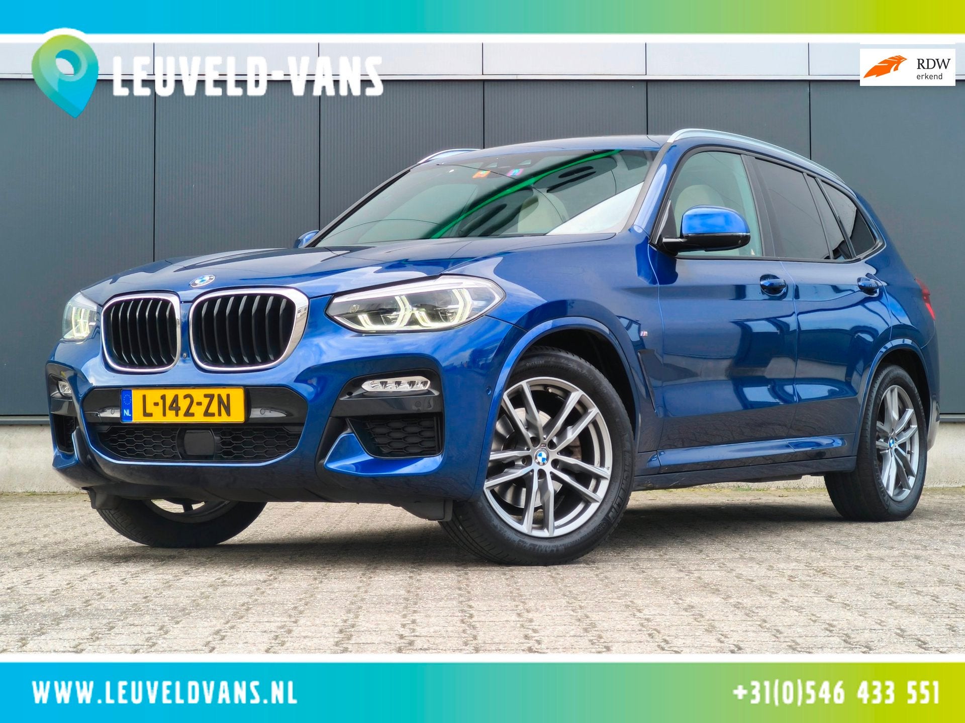 BMW X3 XDrive20D M-PAKKET PANO LEER ACC 360 CAM SCHUIFDAK, Auto's, Automaat, 2000 kg, Blauw, Leder