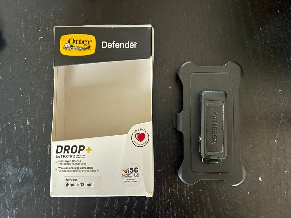 Clip OtterBox Defender Hoesje voor iPhone 13 Mini - Zwart, Telecommunicatie, Kunststof, Nieuw, Hoesje of Tasje, Ophalen of Verzenden