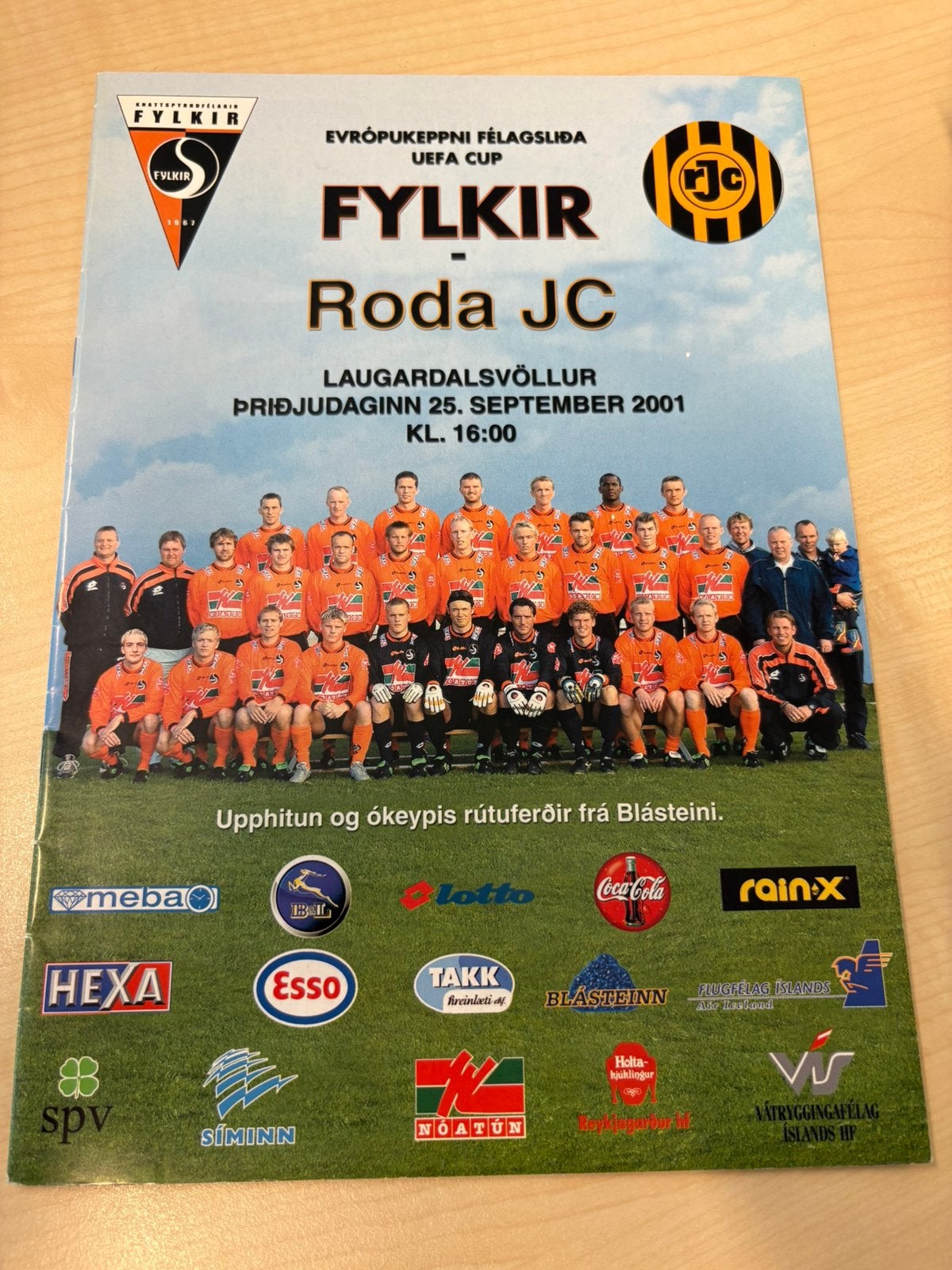 Fylkir - Roda JC programmaboekje, Ophalen of Verzenden, Nieuw, Roda JC, Boek of Tijdschrift