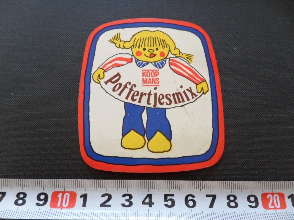 sticker Leeuwarden Koopmans Poffertjesmix, Verzamelen, Ophalen, Zo goed als nieuw