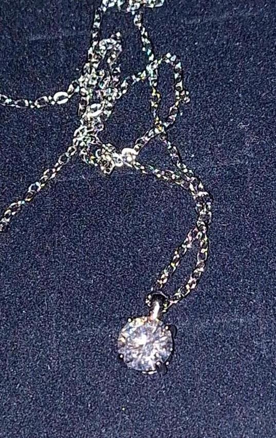 Elegante s925, 1 karaat moissanite hanger met gratis ketting, Verzenden, Nieuw, Met edelsteen, Zilver