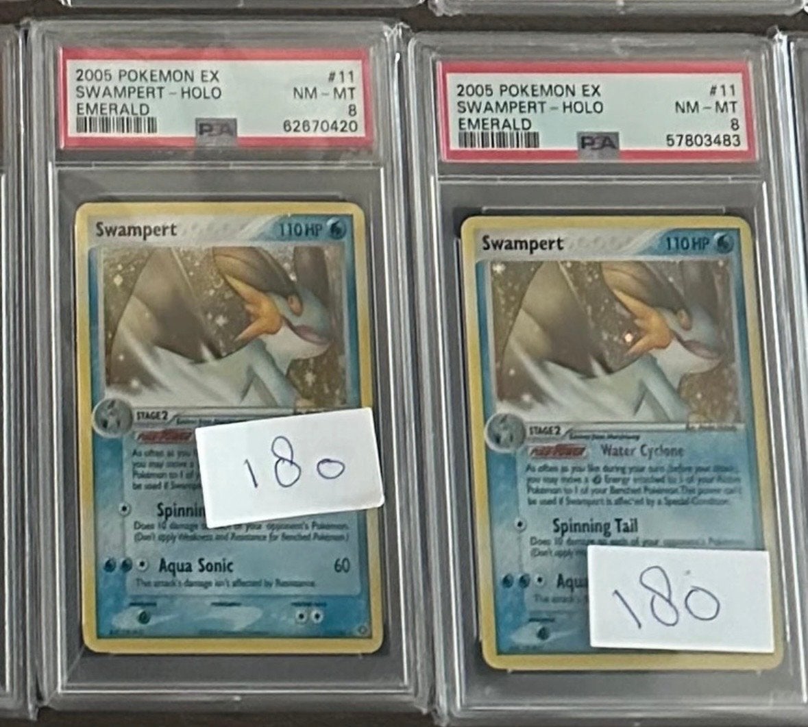 Swampert psa 8, 2 voor geen 360 maar €320!, Ophalen of Verzenden, Zo goed als nieuw, Losse kaart, Foil