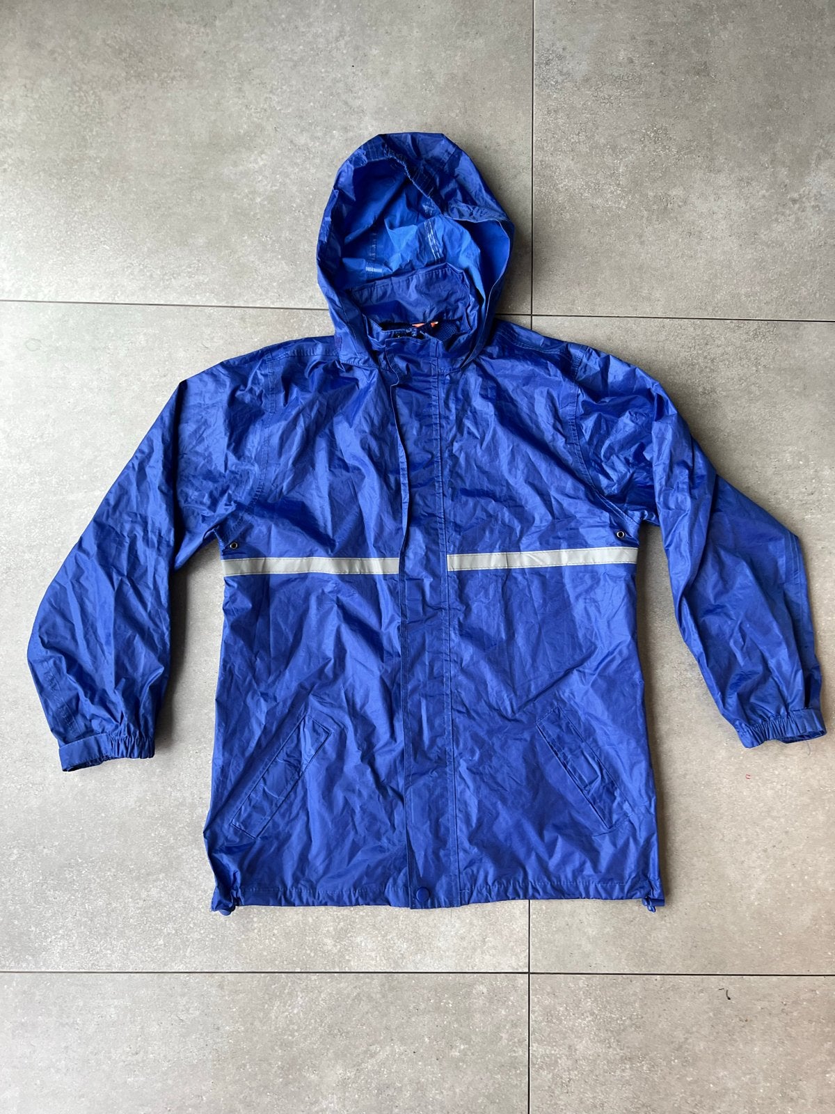 Hema blauwe regenjas kind, maat 158/164, 100% waterdicht, Ophalen of Verzenden, Gebruikt, Jongen of Meisje, Jas