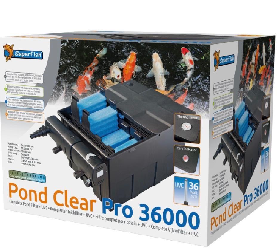 Superfish PondClear Pro 36000 + UVC, Ophalen of Verzenden, Nieuw, Vijverfilter