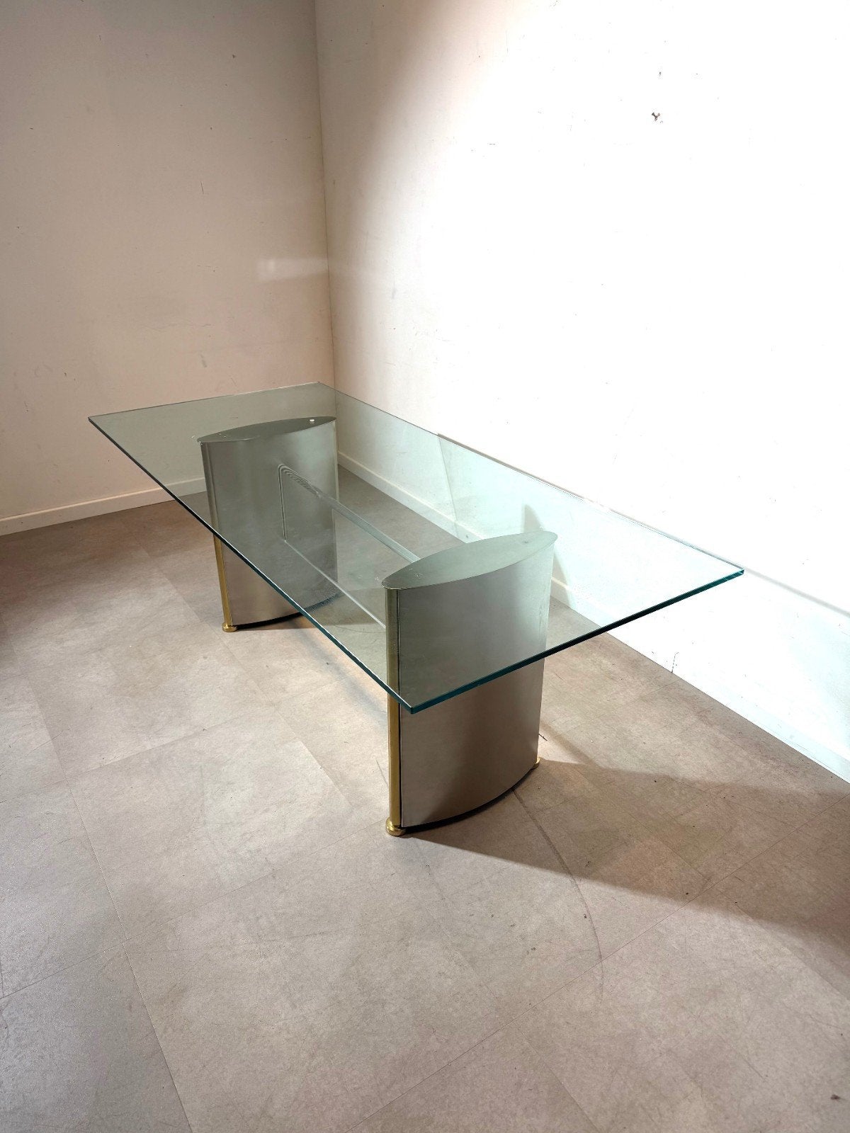 vintage Belgochrom eettafel | Moet z.s.m. weg €200, Ophalen of Verzenden, Rechthoekig, Metaal