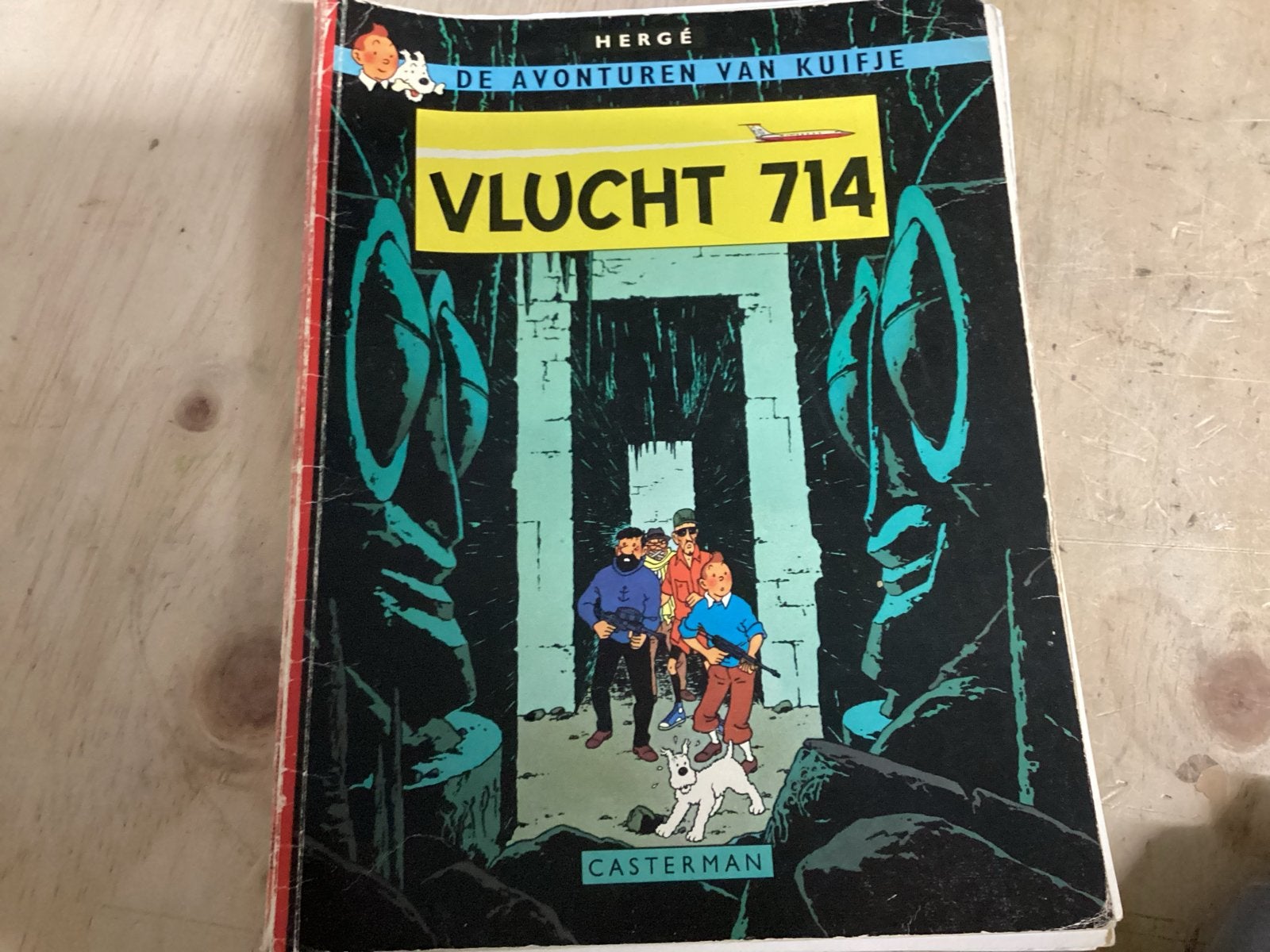 Kuifje - Vlucht 714 - Casterman Eerste druk 1968, Boeken, Eén stripboek, Verzenden, Gelezen