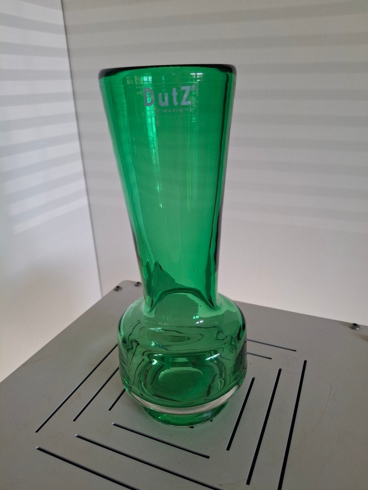 Dutz Collection Groene Glazen Vaas - 25 cm Hoog, Ophalen of Verzenden, Gebruikt, Groen, Glas