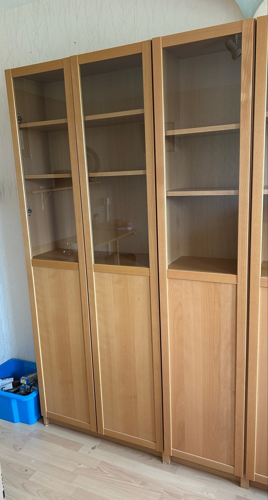 Boekenkast 2-delig met losse kast, 120x30x203cm, Ophalen, Gebruikt, 100 tot 150 cm, 200 cm of meer