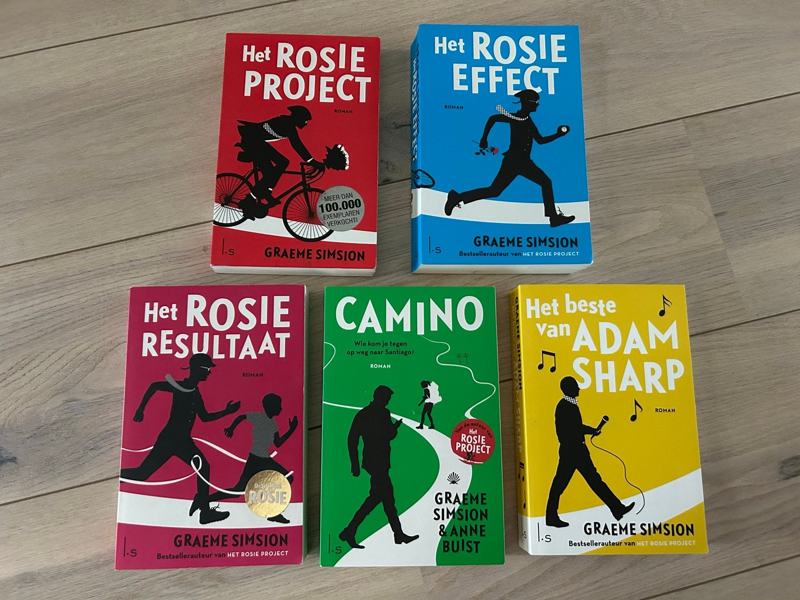 5x Graeme Simsion: Rosie Project, Effect, Resultaat, Camino, Ophalen of Verzenden, Zo goed als nieuw, Nederland