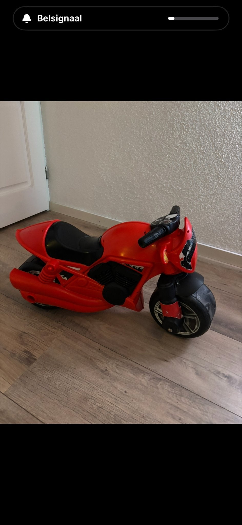 Rode loopmotor voor kinderen, Ophalen of Verzenden, Gebruikt, Loopfiets