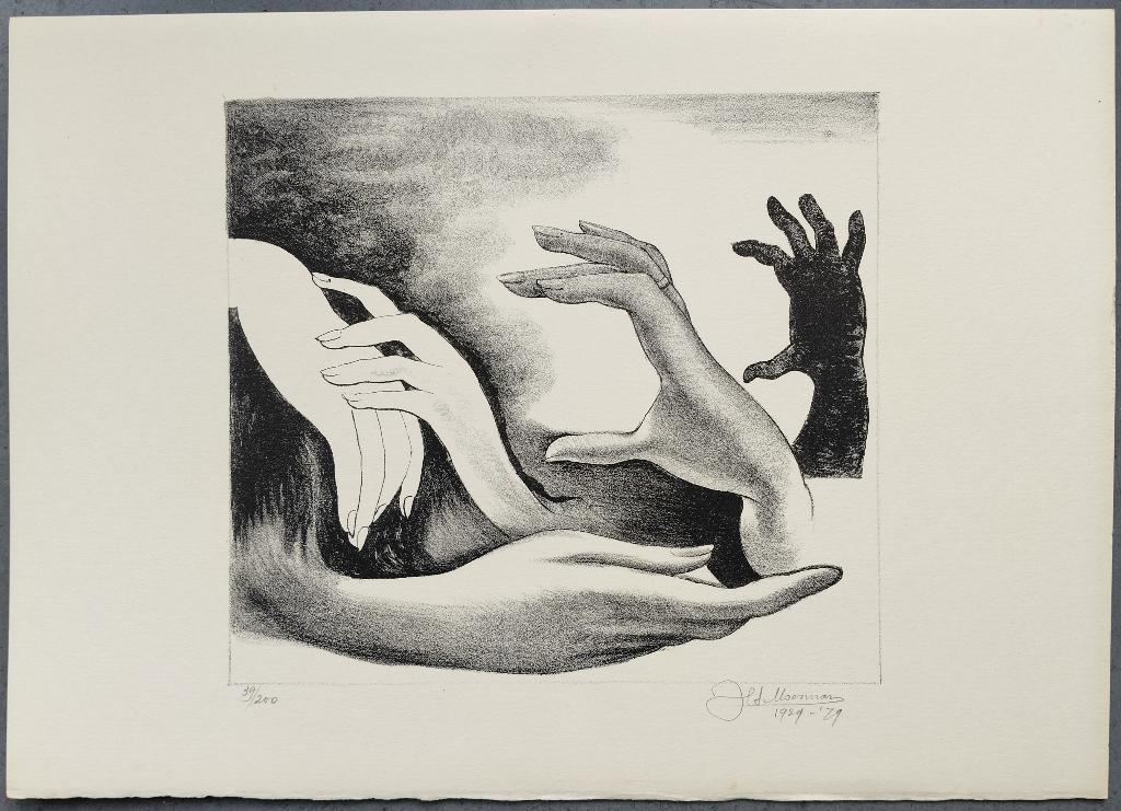 Joop Moesman  – gesigneerde litho uit Petit 4, Ophalen of Verzenden