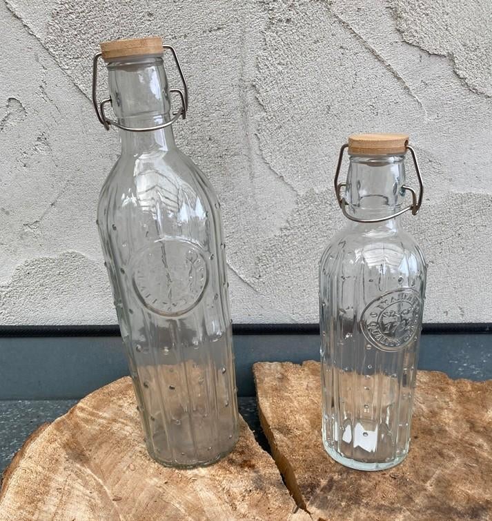 WATERFLES CACTUS MET HOUTEN STOP (BEUGELFLES) 2 DLG NIEUW, -, -, Nieuw, Ophalen of Verzenden