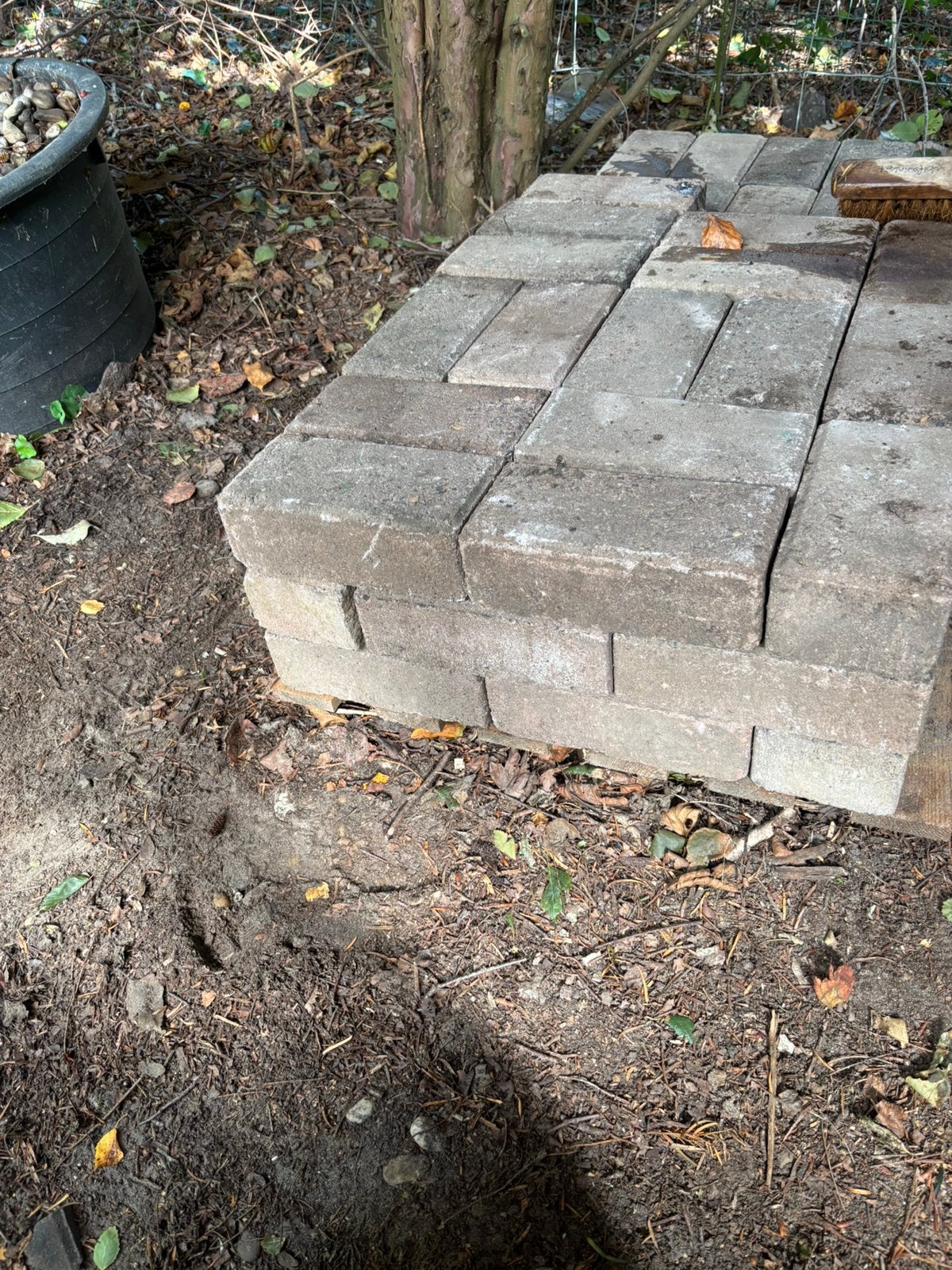 1,5 m2 klinkers (Gratis), Tuin en Terras, Ophalen, Zo goed als nieuw, Beton, Klinkers