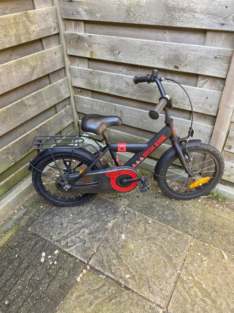 16" inch stoere jongensfiets van merk Bike Fun High Risk, Ophalen, Terugtraprem, Gebruikt, Handrem