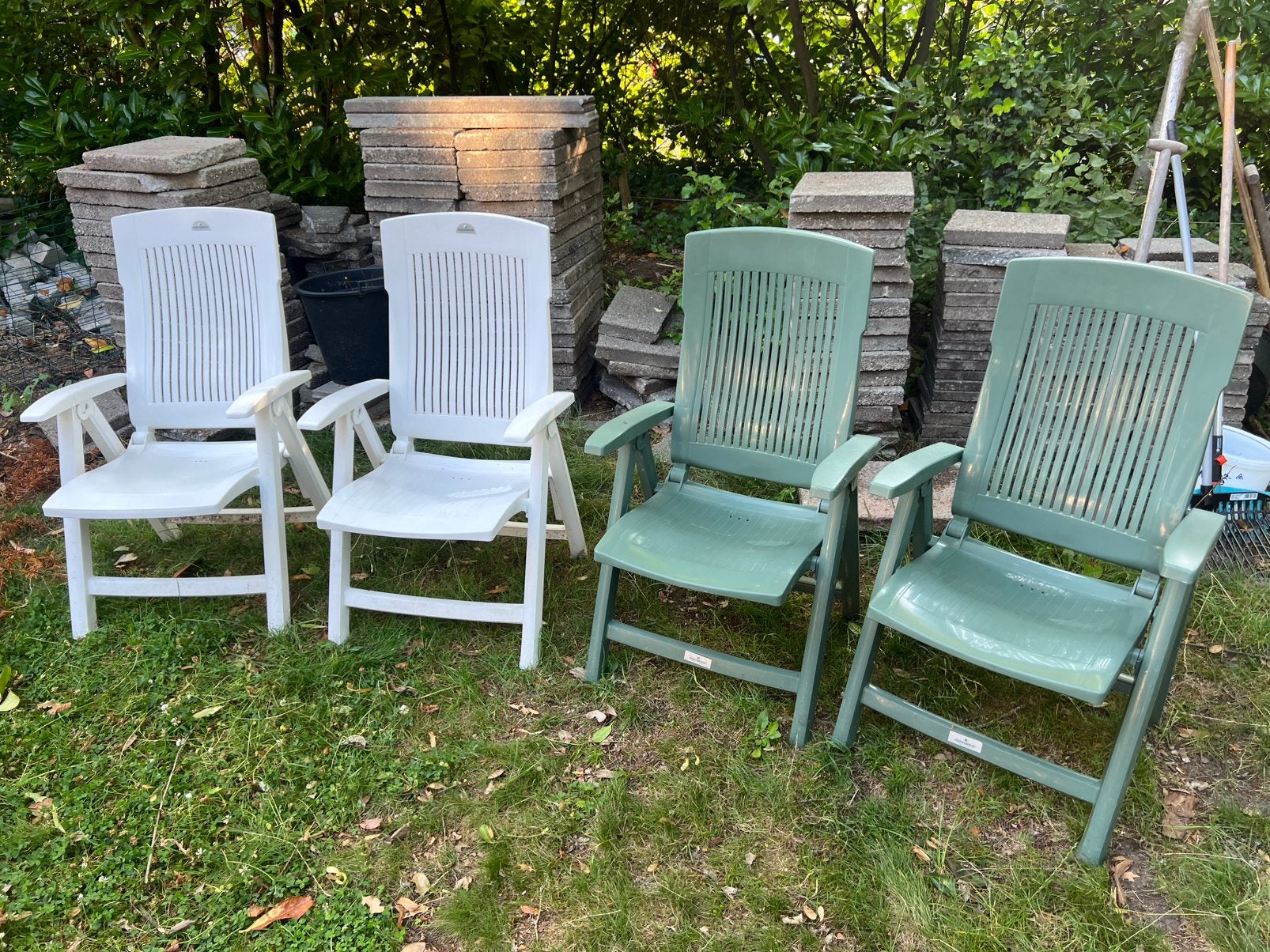 Plastic tuinstoelen, Tuin en Terras, Tuinstoelen, Ophalen, Gebruikt, Plastic