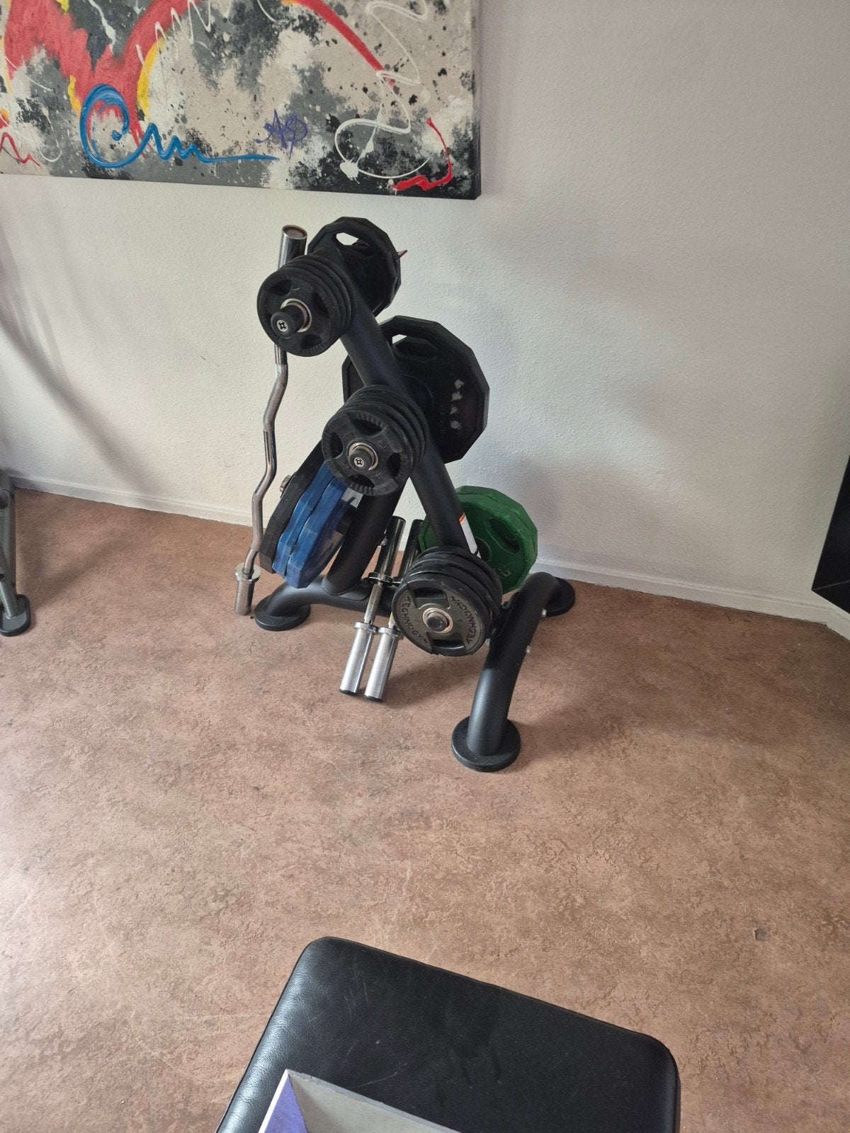 Olympic set met 145 kg gewichten, Sport en Fitness, Fitnessmaterialen, Ophalen, Dumbbell