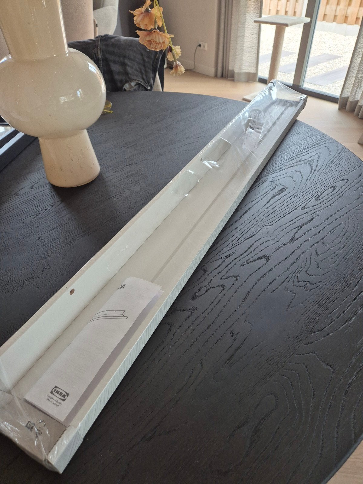 ikea schilderijen plank mosslanda 115 cm, Ophalen, 100 tot 150 cm, Mdf, Lijsten
