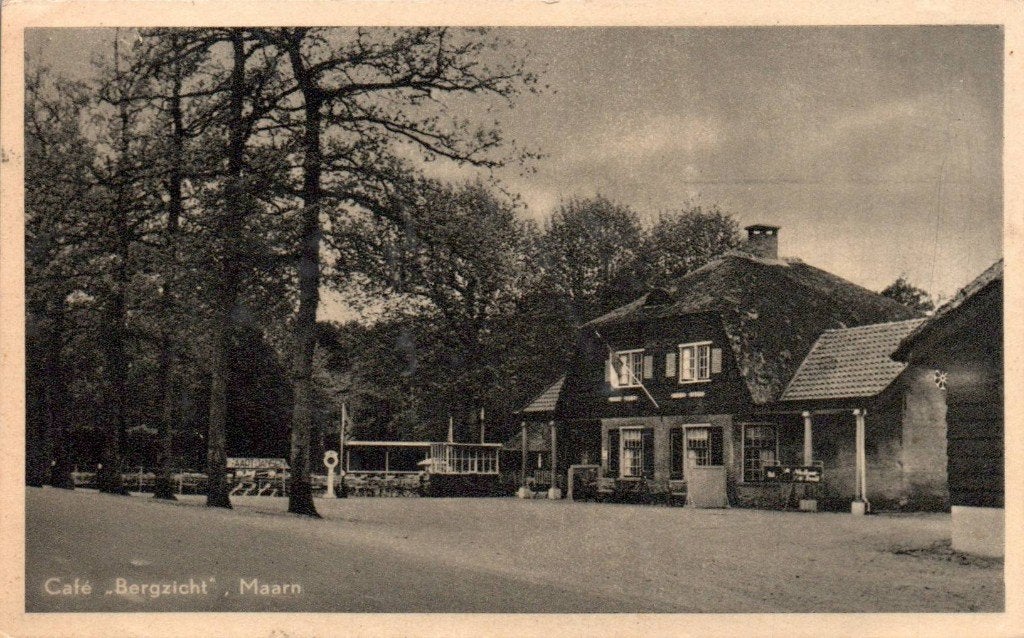 7/ Maarn, cafe Bergzicht, 1953, Ophalen of Verzenden, Voor 1920, Noord-Brabant