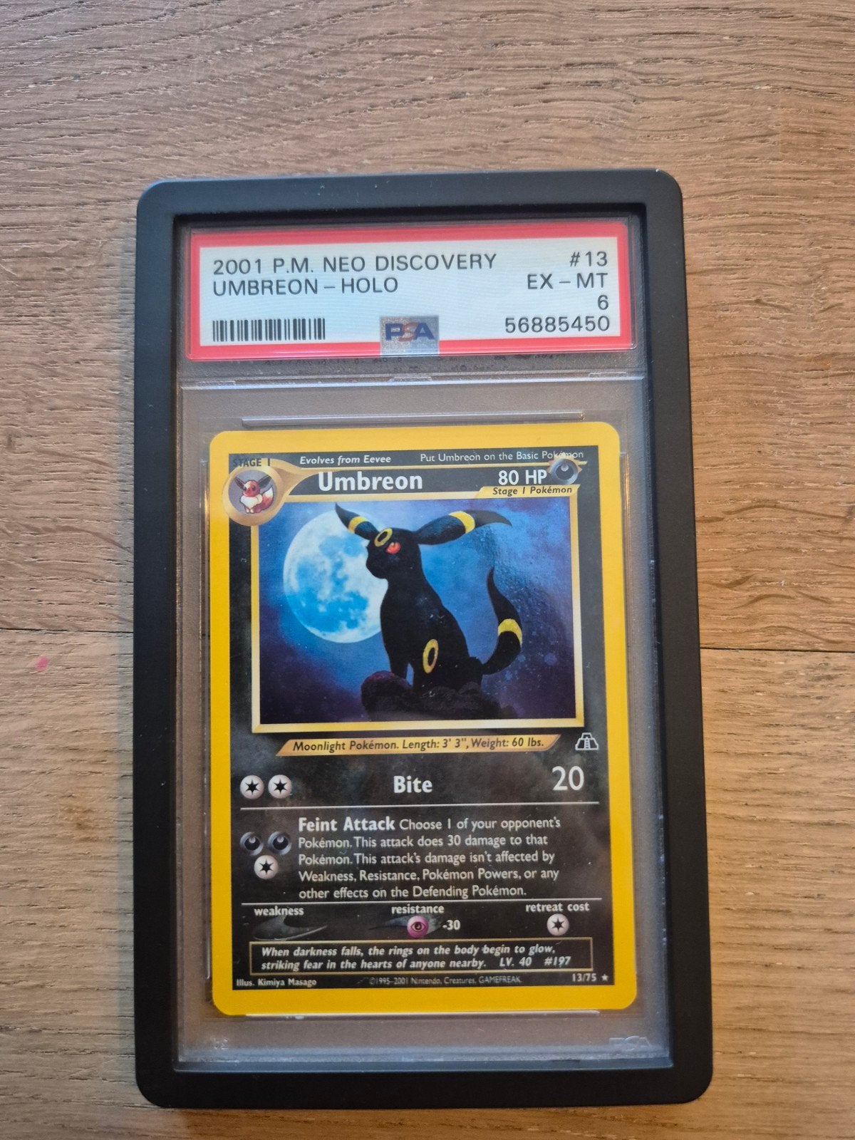 Pokemon kaart Umbreon Neo Discovery Holo, Ophalen of Verzenden, Zo goed als nieuw