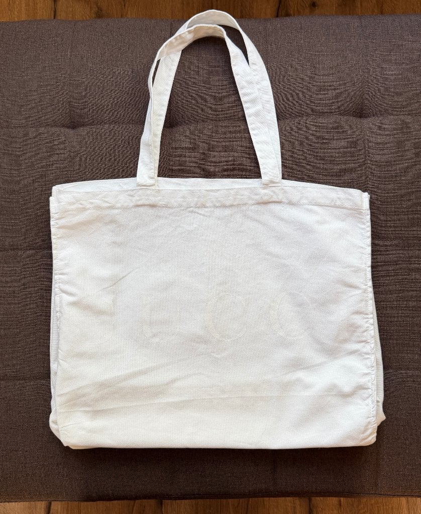 Gucci Large Canvas White Tote Bag, Ophalen of Verzenden, Zo goed als nieuw, Wit, Shopper