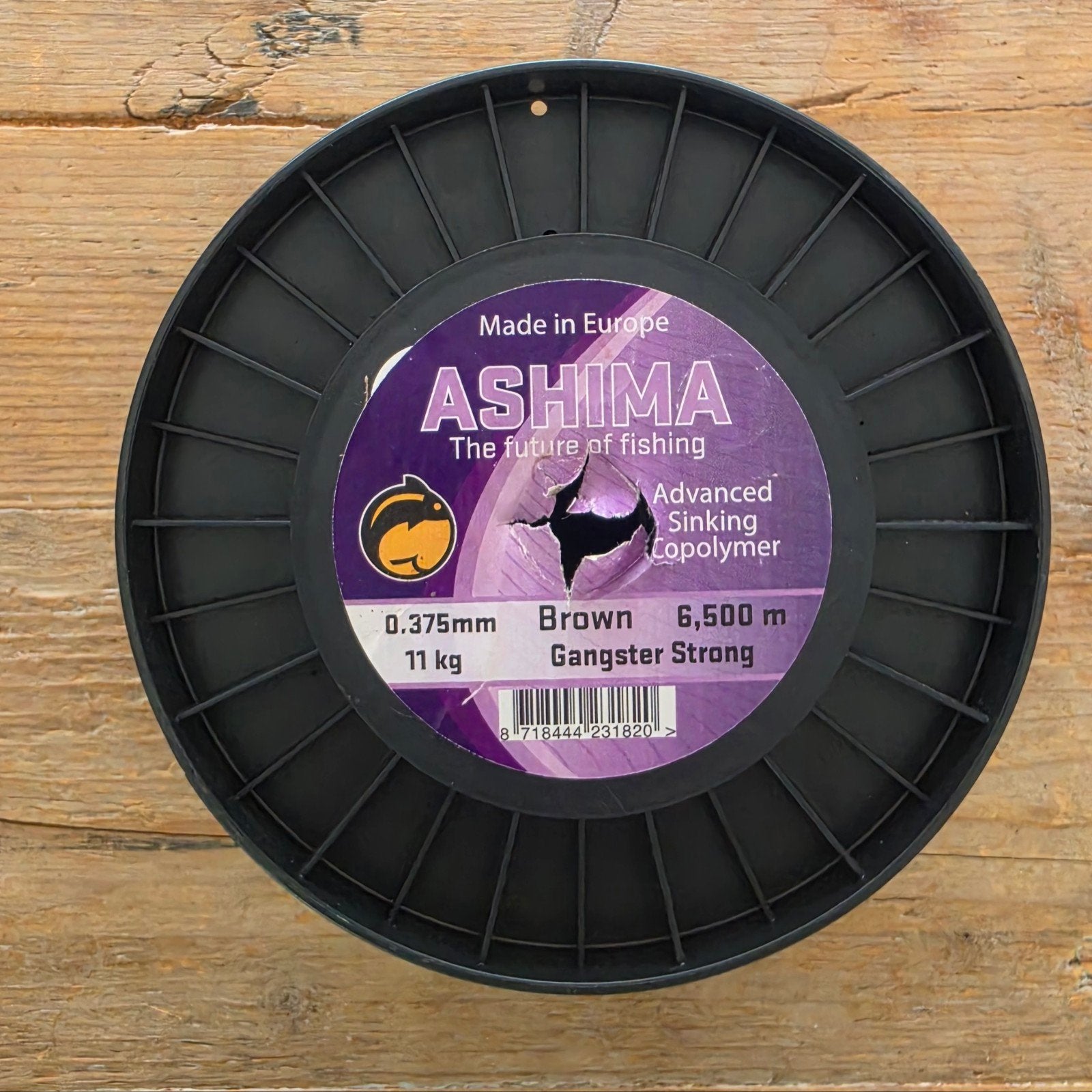 Ashima Gangster Strong Brown Jumbo Spoel Nylon lijn(line), Ophalen of Verzenden, Zo goed als nieuw