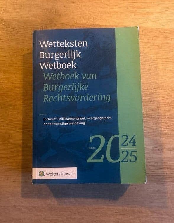 Wetteksten Burgerlijk Wetboek 2024/2025 - Wolters Kluwer, Ophalen of Verzenden, Gamma, Zo goed als nieuw, HBO