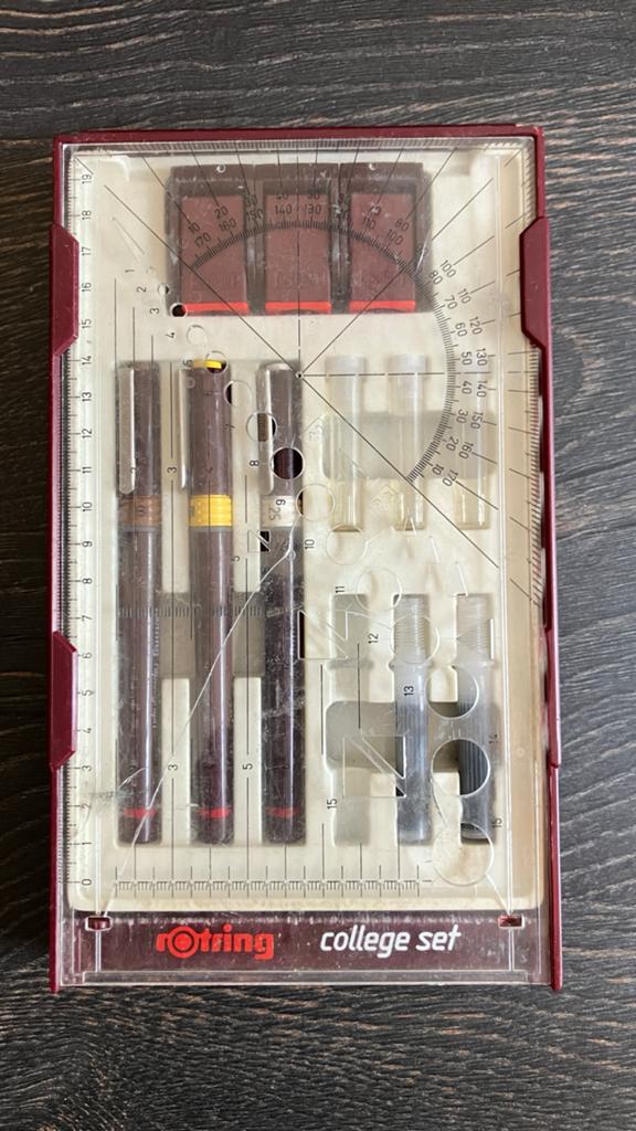 Rotring College Set Tekenpennen - Diverse Maten, Ophalen, Gebruikt, Potlood of Stift