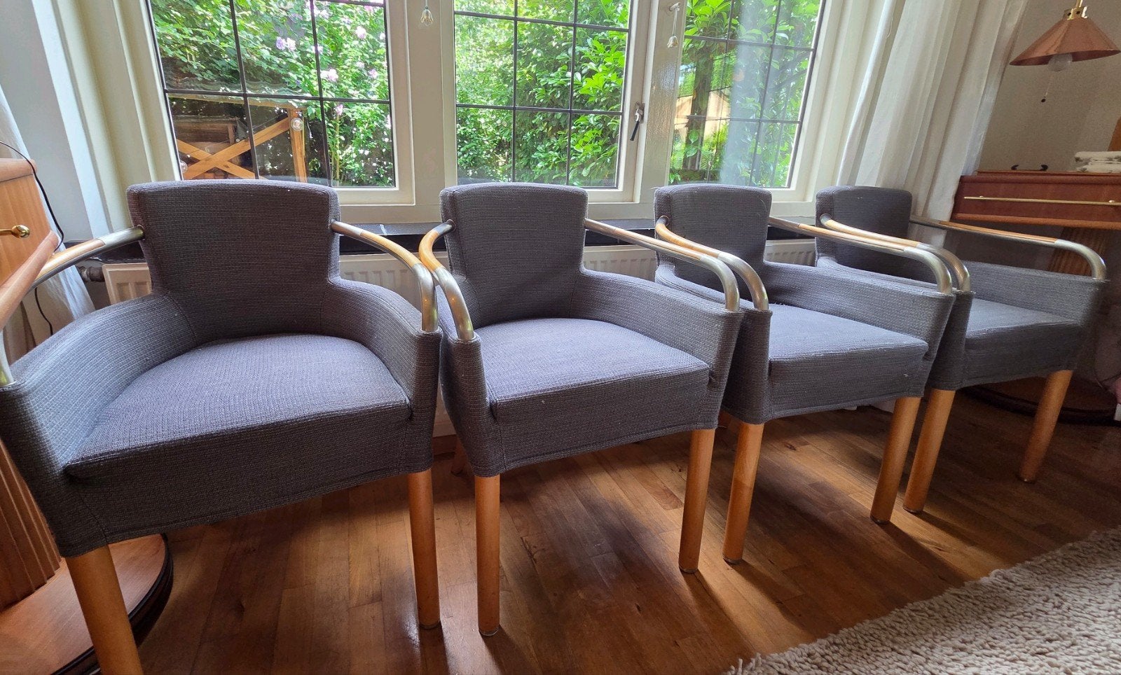 Originele Giorgetti Massimo Scolari designstoelen, set van 4, Ophalen, Modern, Comfortabel, Gebruikt, Vier